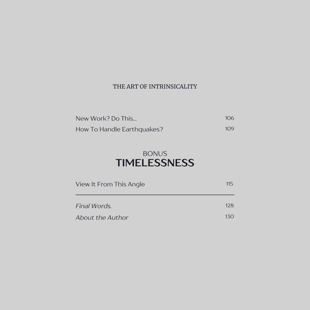 THE ART OF INTRINSICALITY
